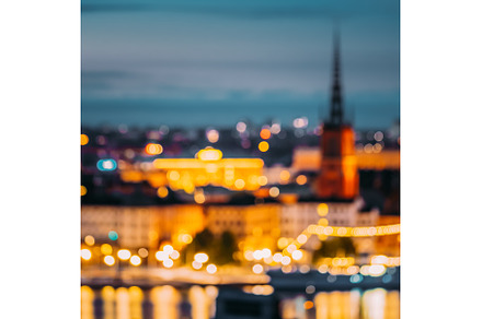 Stockholm, Sweden. Night Skyline, a Background Photo by Our Amazing World