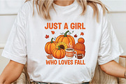 Just a Girl Who Loves Fall Halloween, an Illustration by Libby Wishes (Thumbnail 3 of 6)
