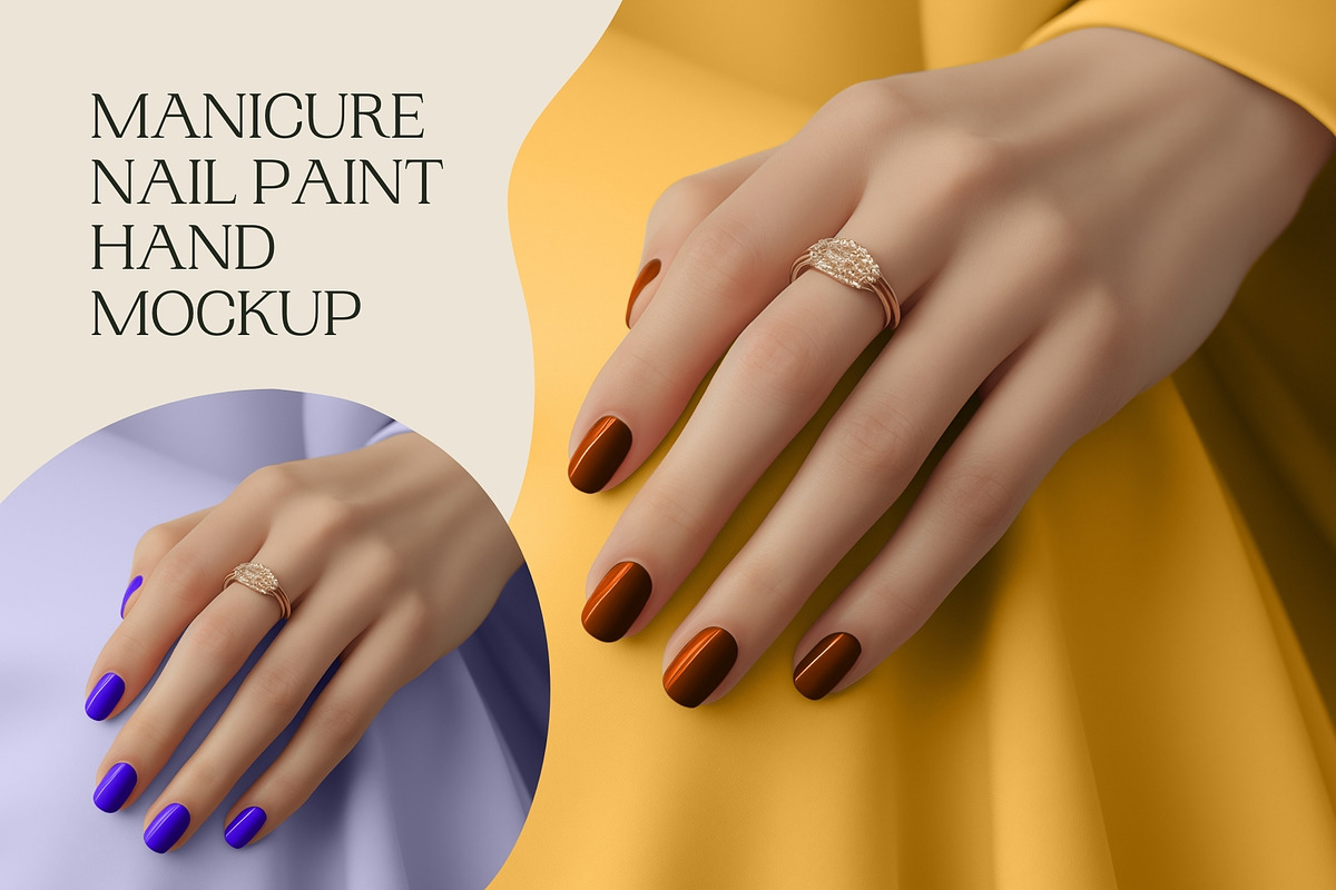 Manicure Nail Paint Hand Mockup, an Advertising Mockup by Northern Kraft (Photo 2 of 4)