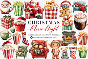 Christmas Movie Night Clipart, an Illustration by SinaCreation (Thumbnail 1 of 5)