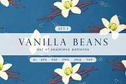 Vanilla beans - Set of patterns, a Pattern Graphic by Yummy (Thumbnail 1 of 8)