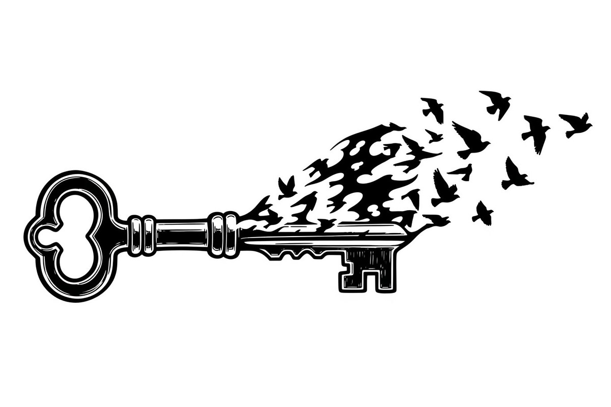 50 Flying Keys Silhouette Vector Bun, an Illustration by Designs_River (Photo 4 of 51)