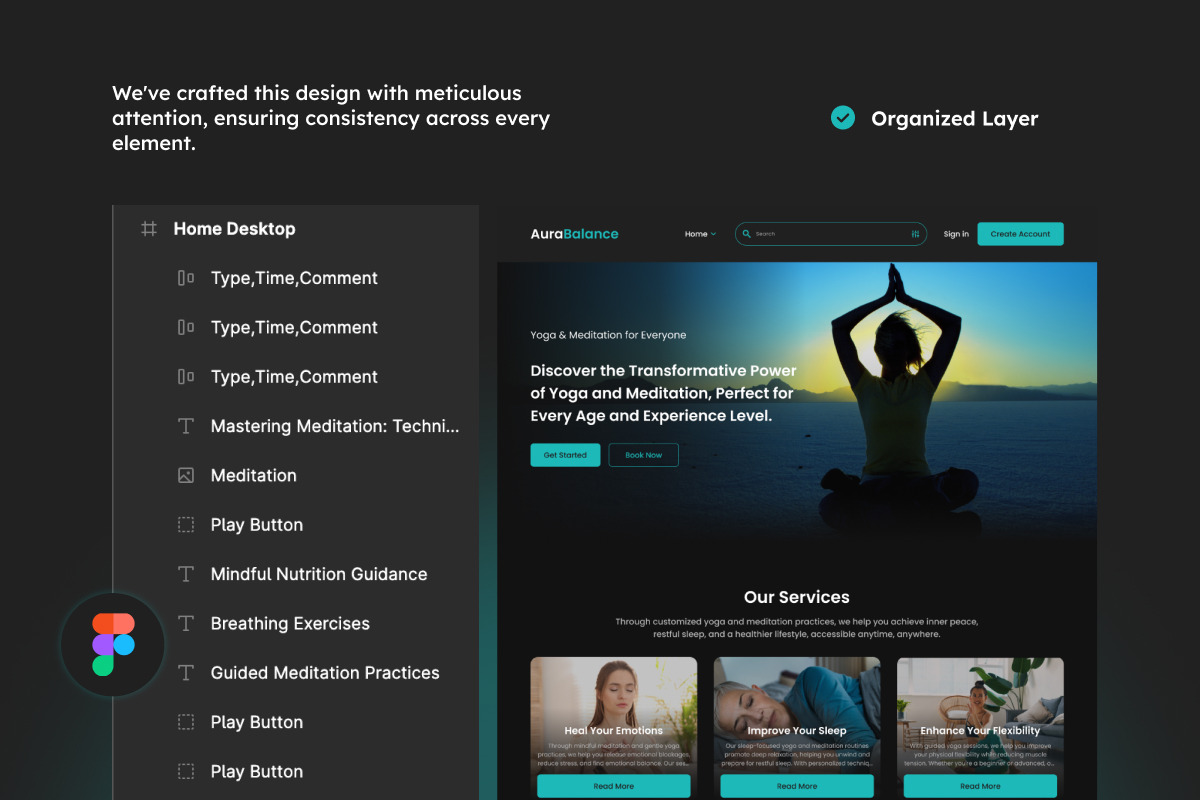 AuraBalance - Mindfulness Landing, a Landing Page Template by productype1 (Photo 2 of 5)