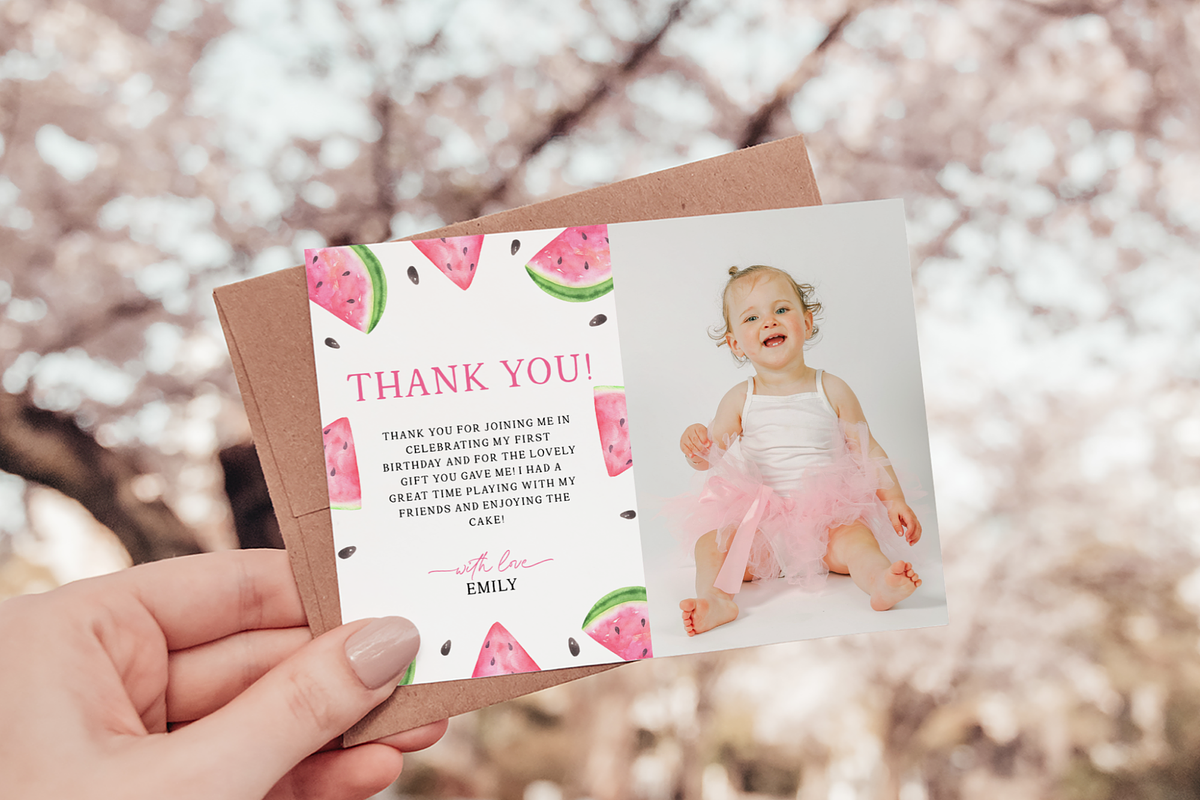 Watermelon Birthday Photo Thank You, an Invitation Template by Digital_Mind (Photo 5 of 6)