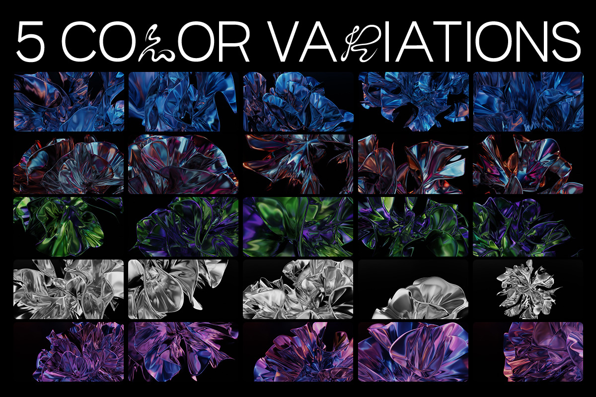 Abstract Bloom - 3D Textures, a Graphic by saintricchi