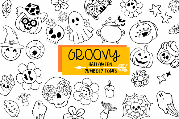 Groovy Halloween | Symbols Fonts preview 8