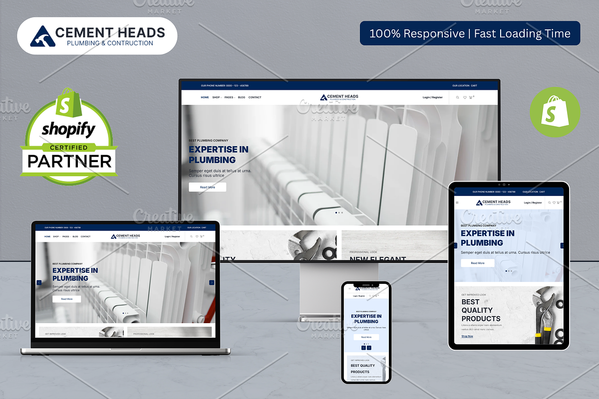 Plumbing, Construction & Flooring, a Shopify Template by HasnainDEV (Photo 1 of 6)