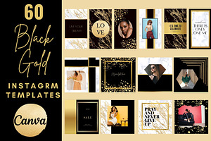 Black Gold Instagram Templates
