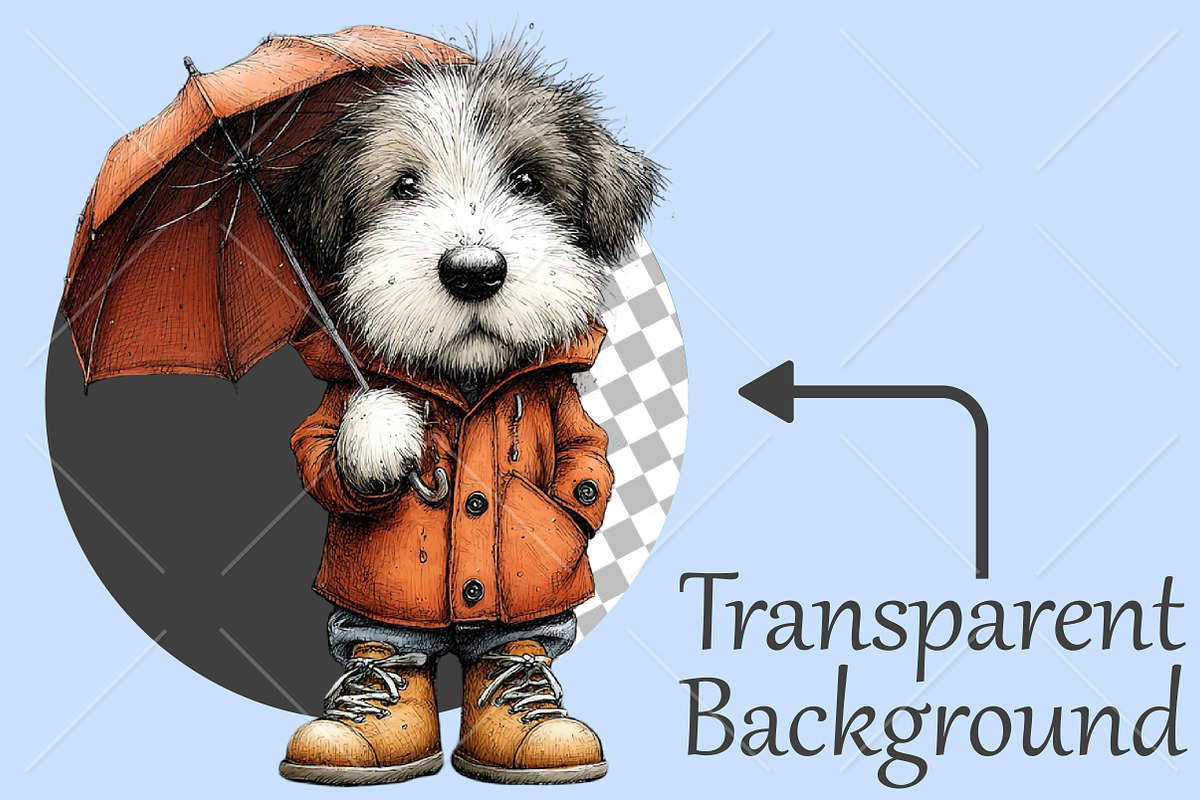 Whimsical Fall Dog Clipart Bundle, a Seasonal Illustration by Canvas Craft (Photo 2 of 10)