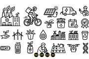 Eco Technology Icon Set, an Illustration by designvectx (Thumbnail 2 of 3)