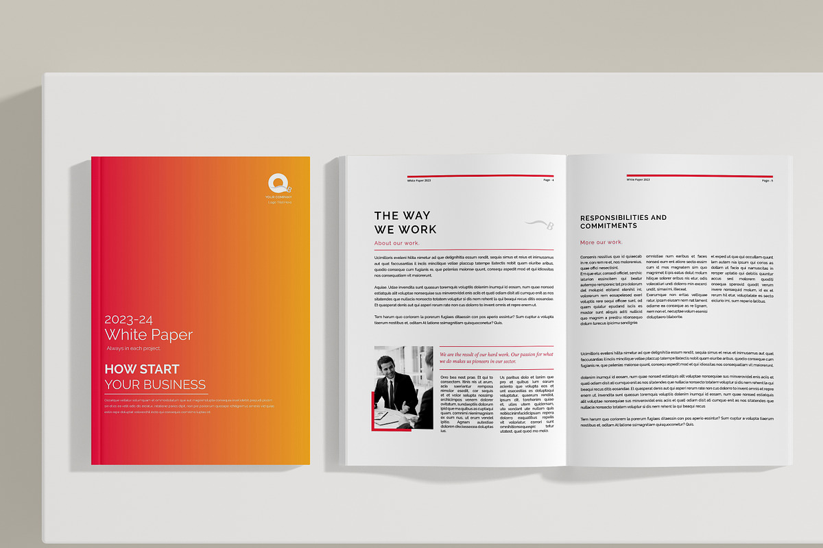 White Paper Template Word, a Brochure Template by obidullah_01 (Photo 3 of 8)