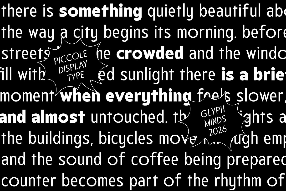 Piccole Font, a Sans Serif Font by Glyphminds Studios (Photo 9 of 10)
