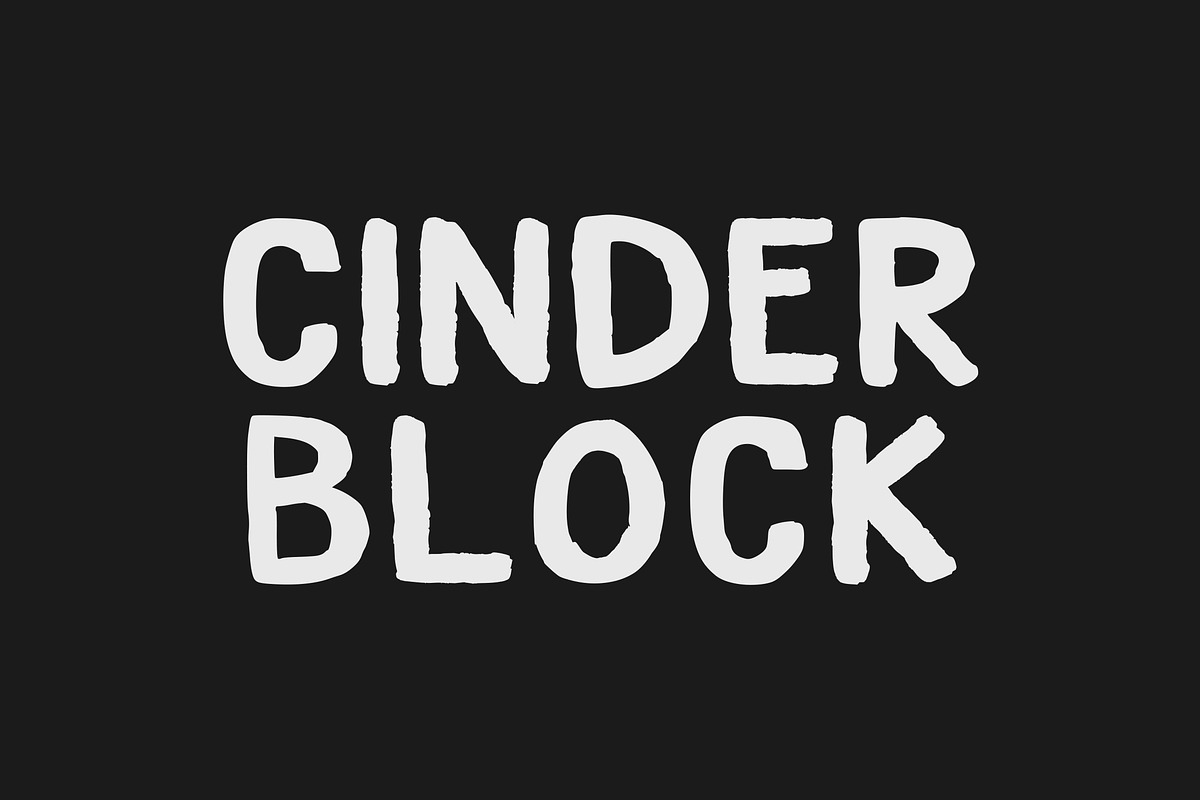 CINDERBLOCK | A heavy brush font for, a Handwritten Font by sam.huckle (Photo 1 of 3)