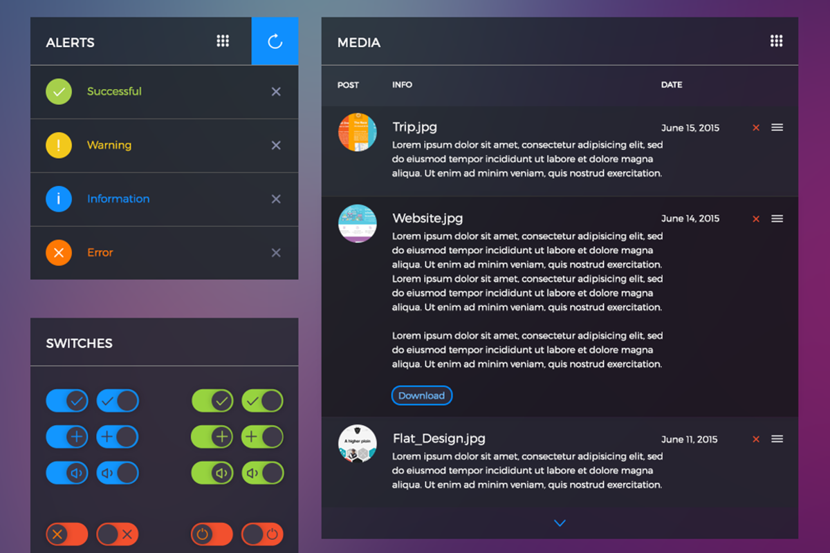 Transparent Dashboard UI Kit, an UI Kit Template by Cosmic Motive (Photo 4 of 5)