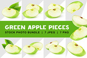 Slices of green apple, an Object Graphic by Fruits+Veggies (Thumbnail 1 of 9)