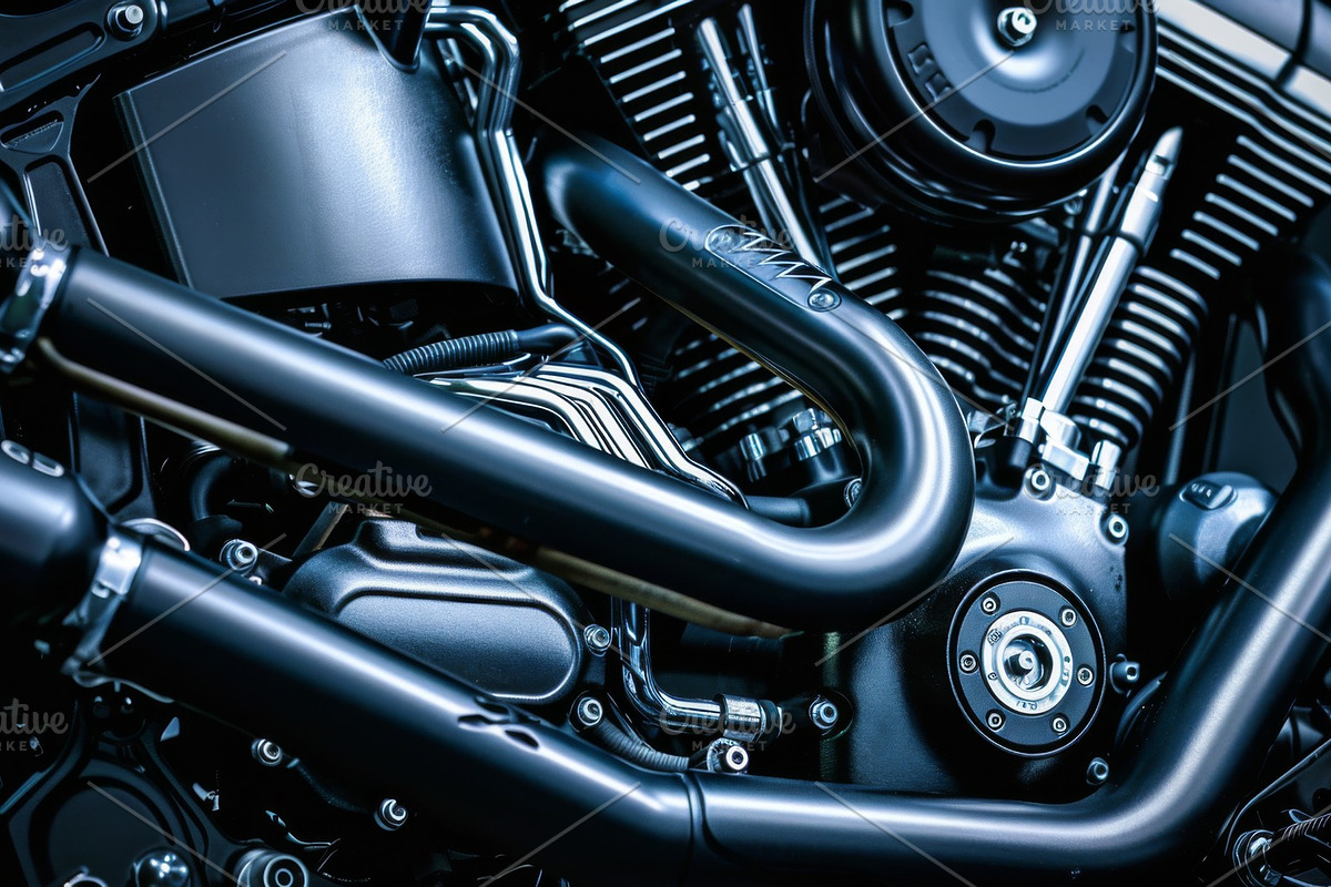 31 Motorcycle engines, a Transportation Photo by Handmadefont (Photo 14 of 33)