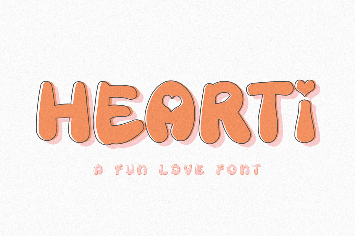 Hearti Retro Bubble Font, a Font by Creativeqube Design (Photo 1 of 7)