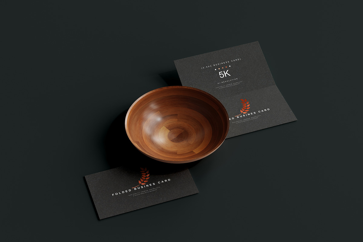 Folded Business Card Mockups, a Print Template by pmvch (Photo 5 of 20)