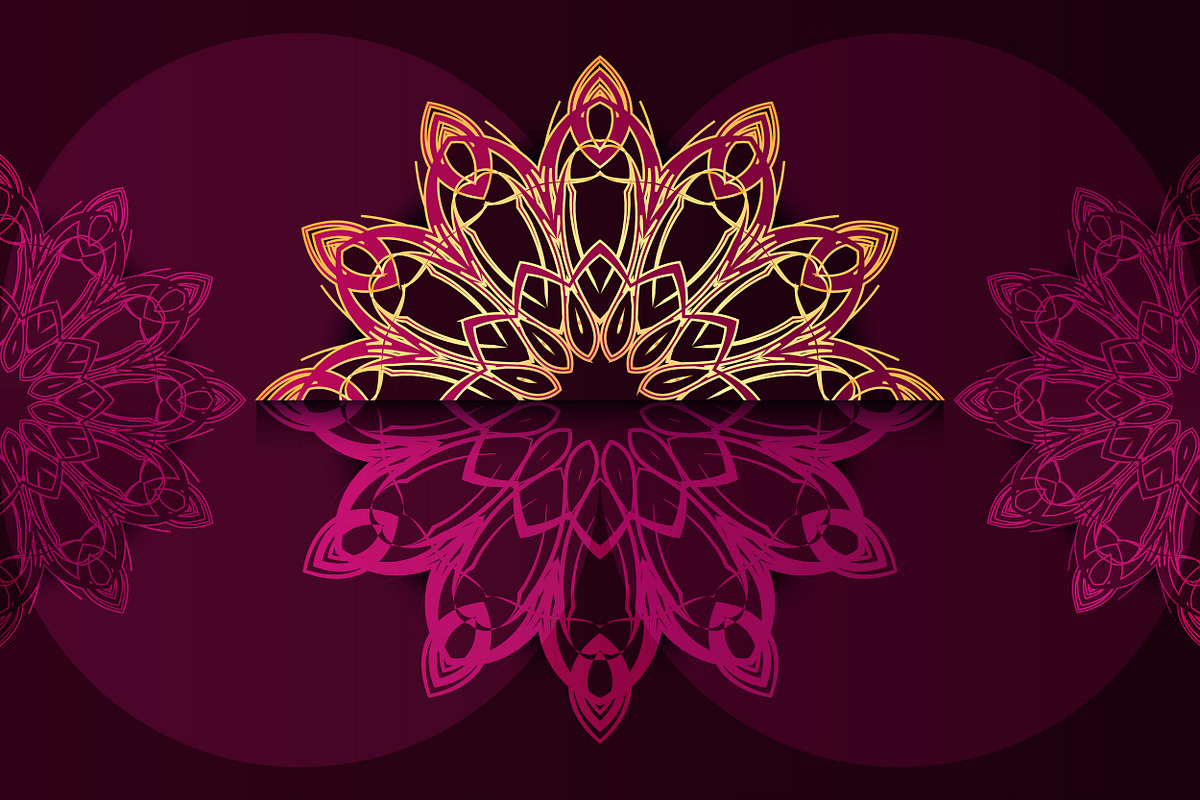 Mandala Oriental Floral art Bundle, a Background Graphic by NJ Himel (Photo 40 of 97)