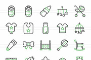 50 Baby Green & Black Icons, an Icon by IconBunny (Thumbnail 2 of 2)
