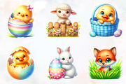 Cute Peeking Easter Animals Clipart, an Illustration by RobertsArt (Thumbnail 7 of 7)