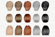 Female Hairstyles set, a Person Illustration by Colibri Watercolor (Thumbnail 7 of 14)