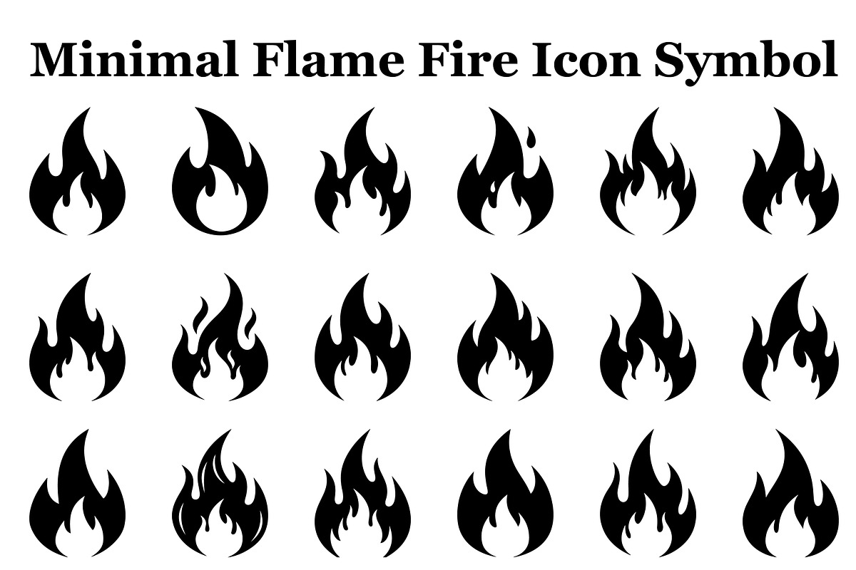 Minimal Flame Fire Icon Bundle, an Icon by Artivon (Photo 1 of 10)
