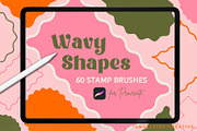 Wavy Shapes Procreate Brush Set, a Brush Add-On by AngelfishCreative (Thumbnail 1 of 6)