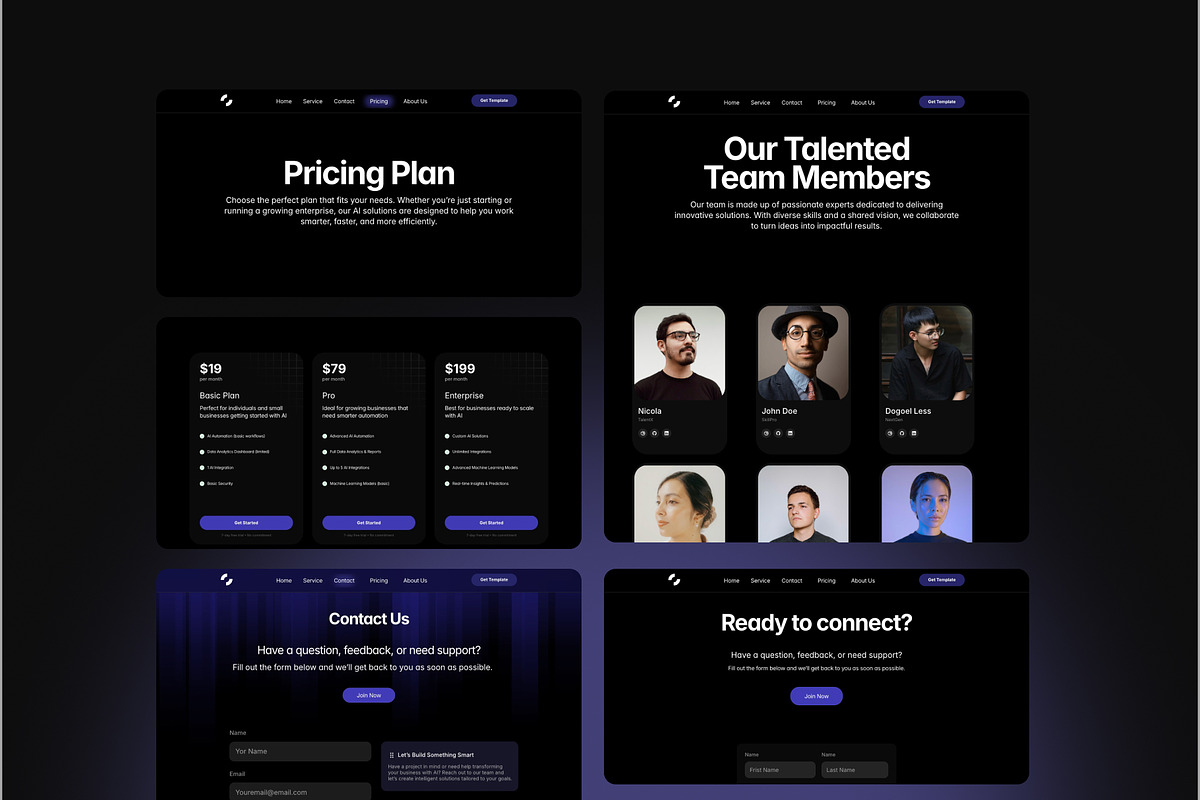 Ai Business Solutions figma template, a Landing Page Template by Pixel Blend (Photo 2 of 5)
