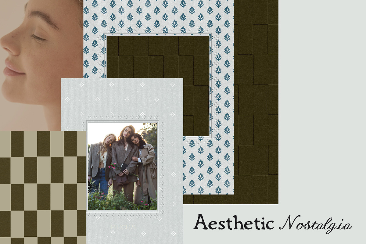 Nostalgic Cottagecore Patterns, a Background Graphic by Laras Wonderland (Photo 3 of 14)