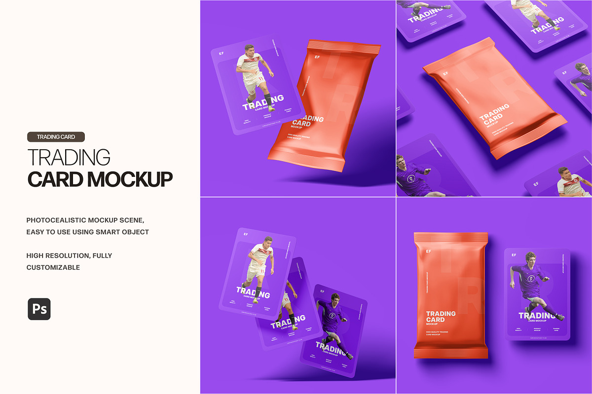 Trading Cards Mockup Set, a Product Mockup by Toasin Studio (Photo 1 of 16)
