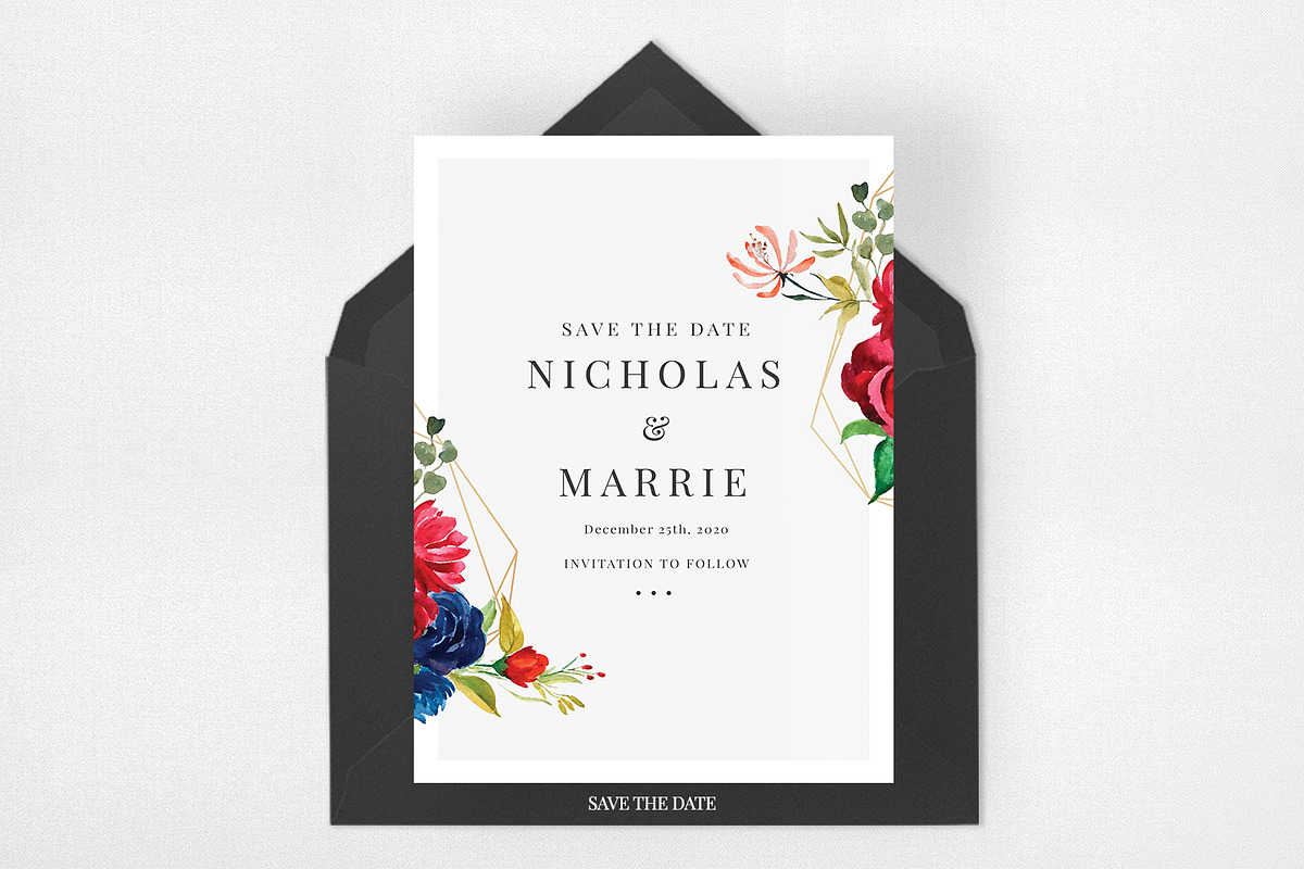 Romantic Floral Wedding Suite, an Invitation Template by Azka Creative (Photo 4 of 5)