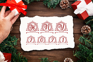 Holiday Elegant Monogram Font