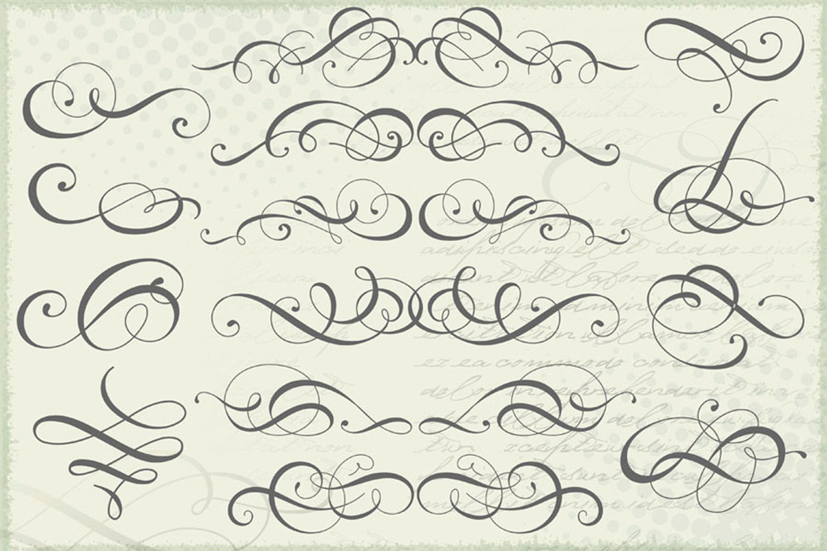Set of flourishes, an Illustration by ARSCOR (Photo 3 of 6)