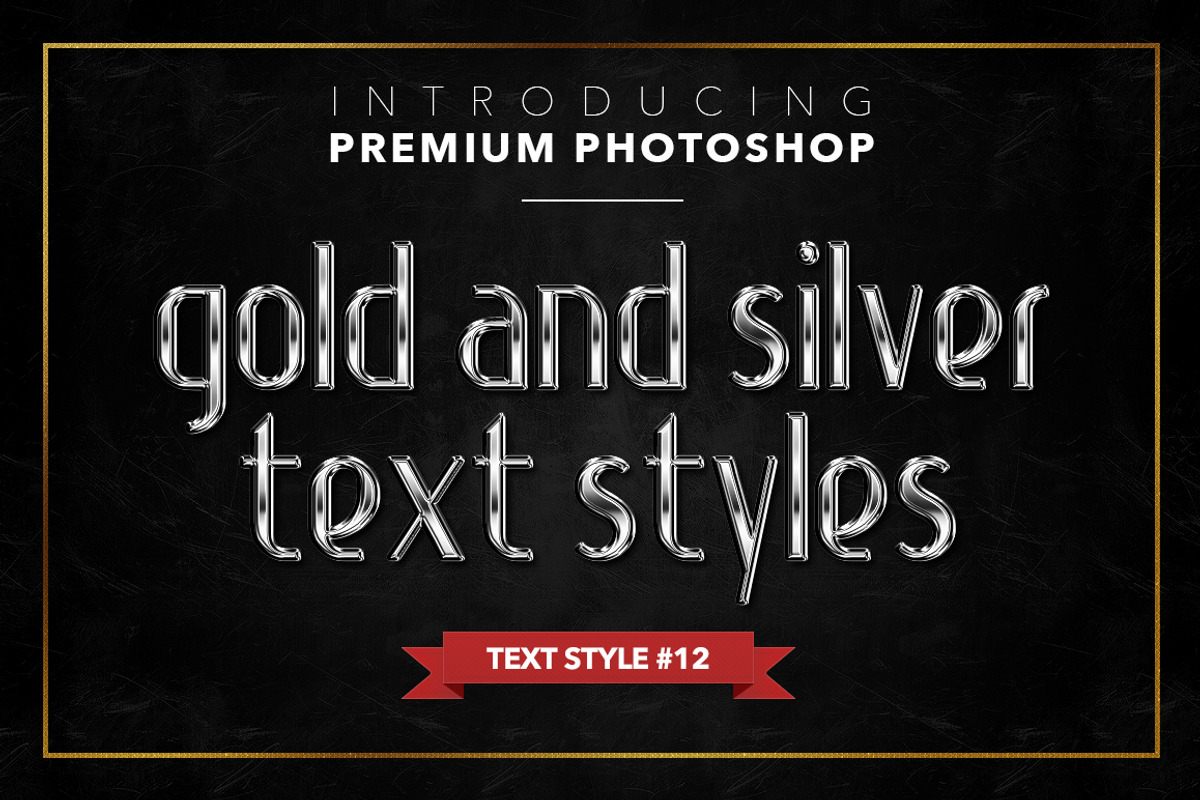 Gold & Silver #1 - 20 Text Styles, a Layer Style Add-On by Jonas Stensgaard (Photo 13 of 23)