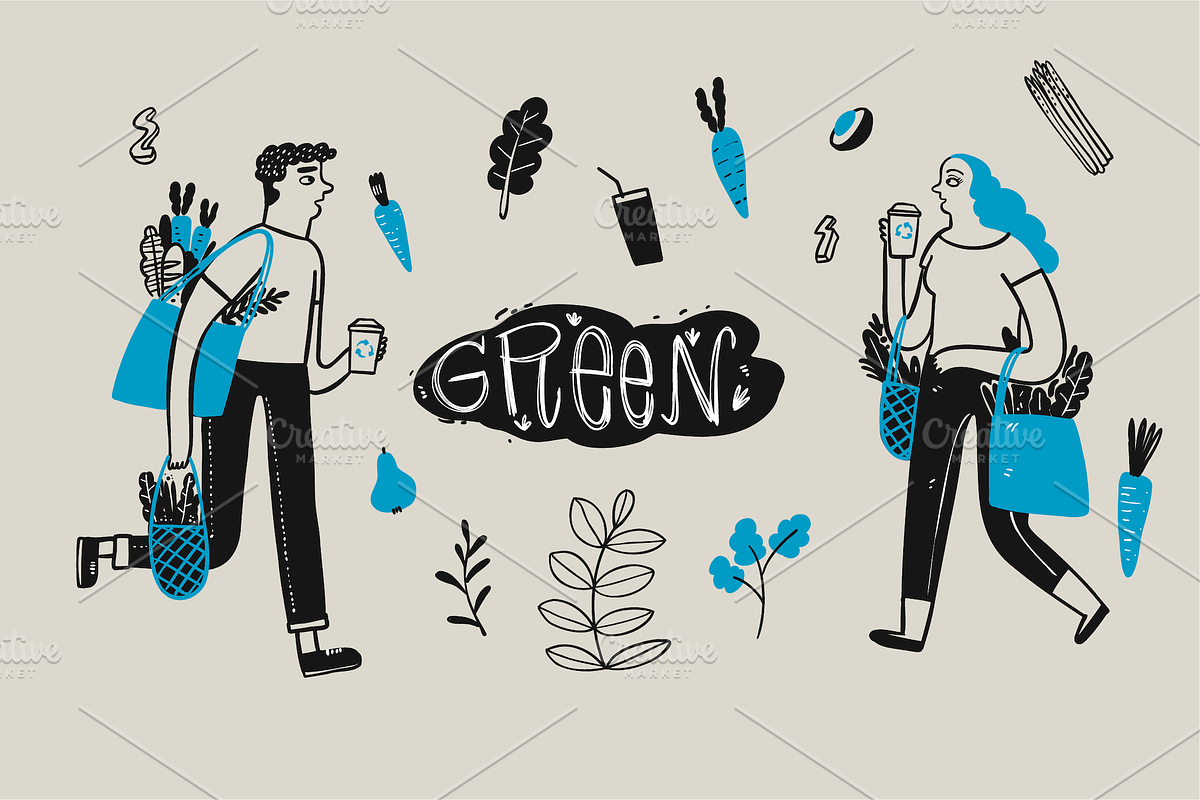 Hand drawn shopping & activities, a Person Illustration by Huza Studio (Photo 4 of 9)