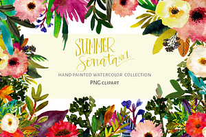 Hand Painted Summer Flowers