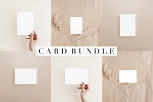 Beige 5x7 Card Mockup Bundle