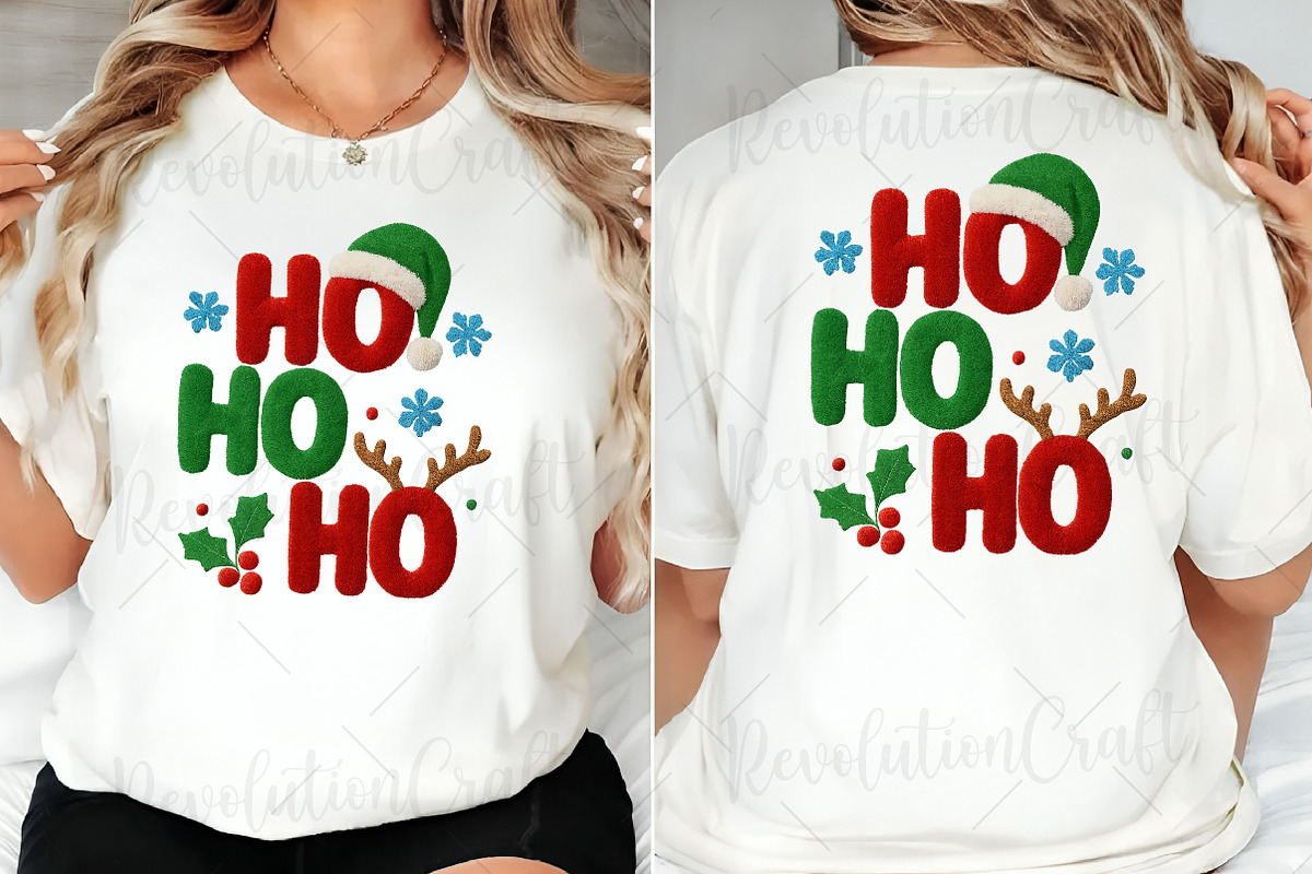 Ho Ho Ho, Embroidery Christmas Png, an Illustration by OK Design (Photo 4 of 6)