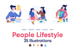 People Lifestyle Illustration Set, a Person Illustration by Prosymbols