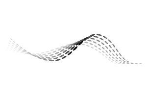 Dotted halftone waves. Flowing, an Illustration by Things for designers