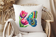 Spring Flower & Butterfly Sublimatio, an Illustration by Libby Wishes (Thumbnail 3 of 4)