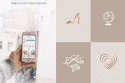 Feminine blog and planner line icons, an Outline Icon by AnMark (Thumbnail 4 of 4)