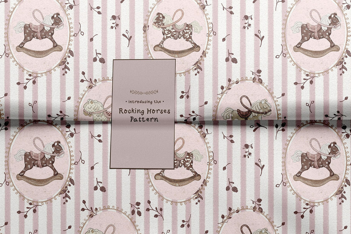 Rocking Horses Nursery Collection, a Pattern Graphic by MouseGrey (Photo 4 of 15)