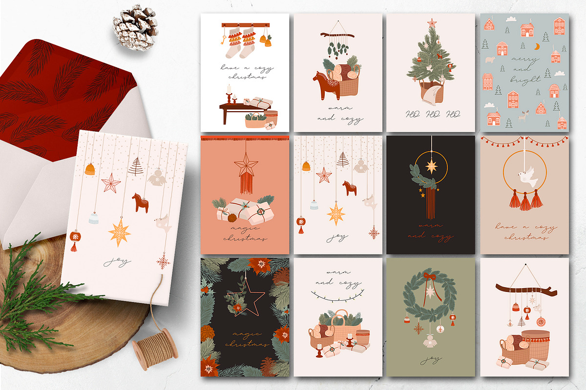 Boho Christmas, warm & cozy, a Seasonal Illustration by Mio Buono (Photo 7 of 17)