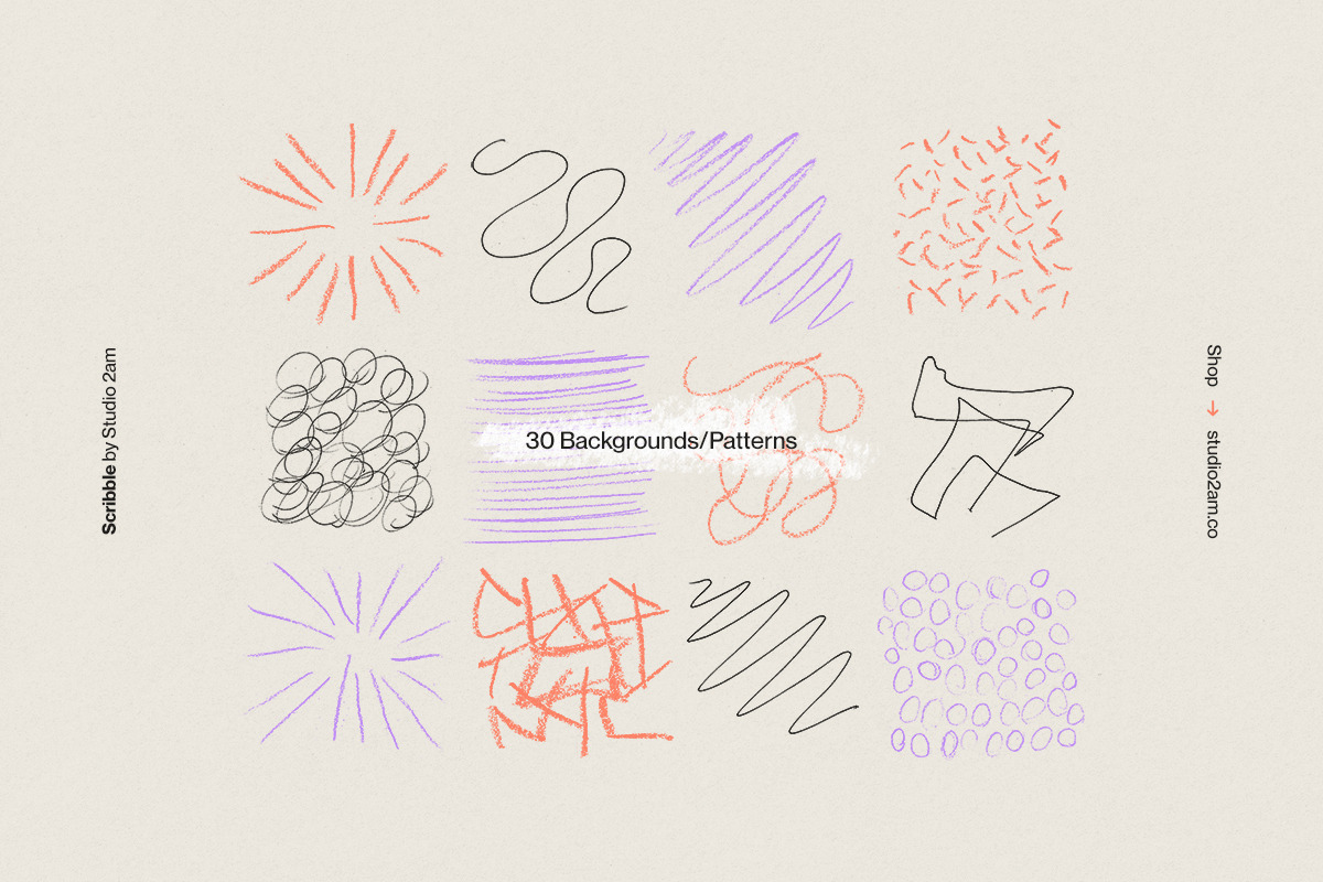Scribble - 500+ lines, shapes + more, a Texture Graphic by Studio 2am (Photo 7 of 11)