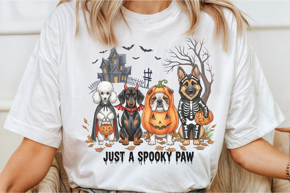 Just a Spooky Paw Png, Halloween Dog, an Illustration by DreamCafeArt (Photo 2 of 7)