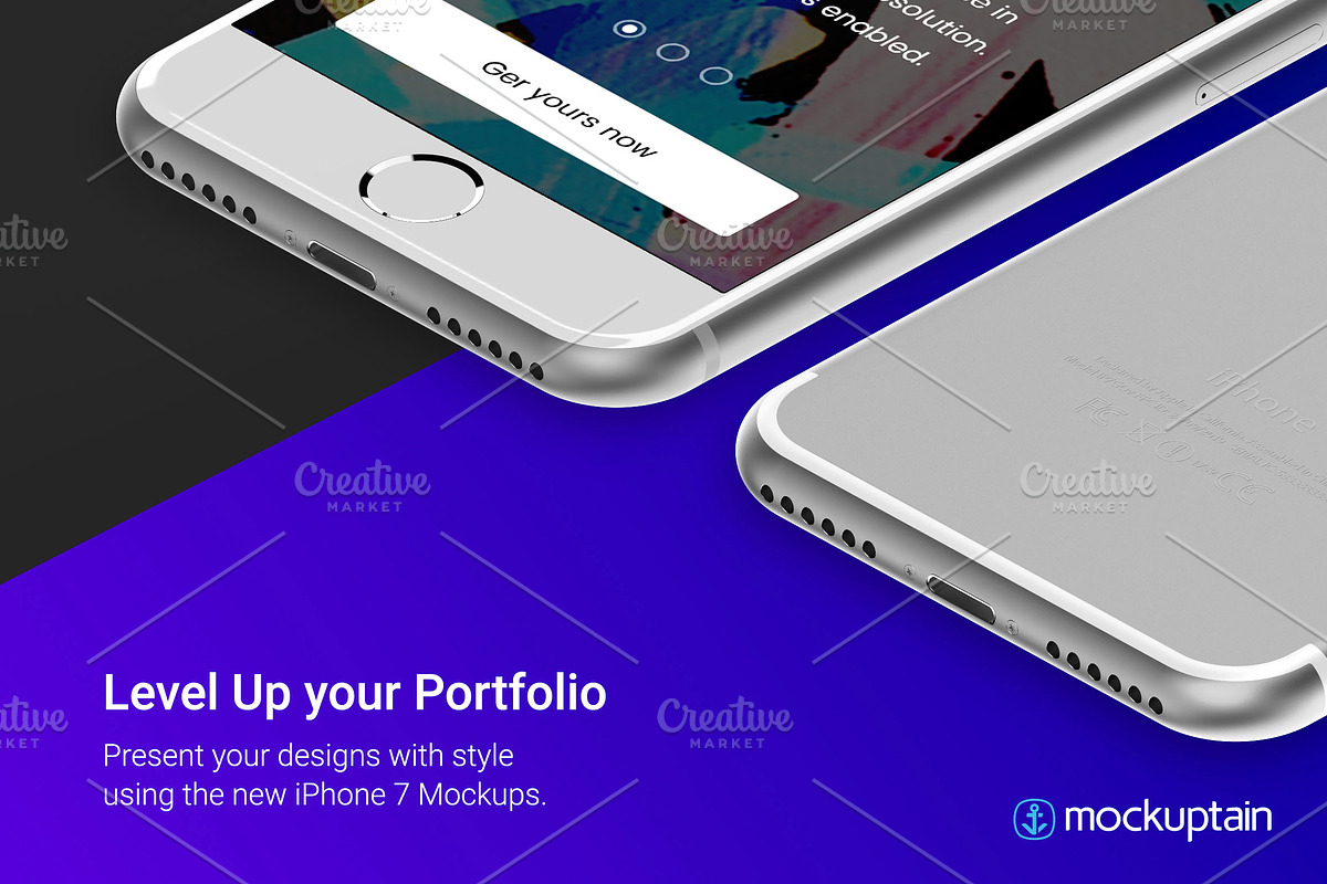 Iphone 7 Mockup Isometric White, an iPhone Mockup by mockuptain (Photo 5 of 7)