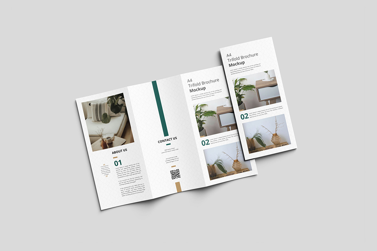 Realistic Trifold Brochure Mockup, an Advertising Mockup by MA-KING_ART (Photo 5 of 5)