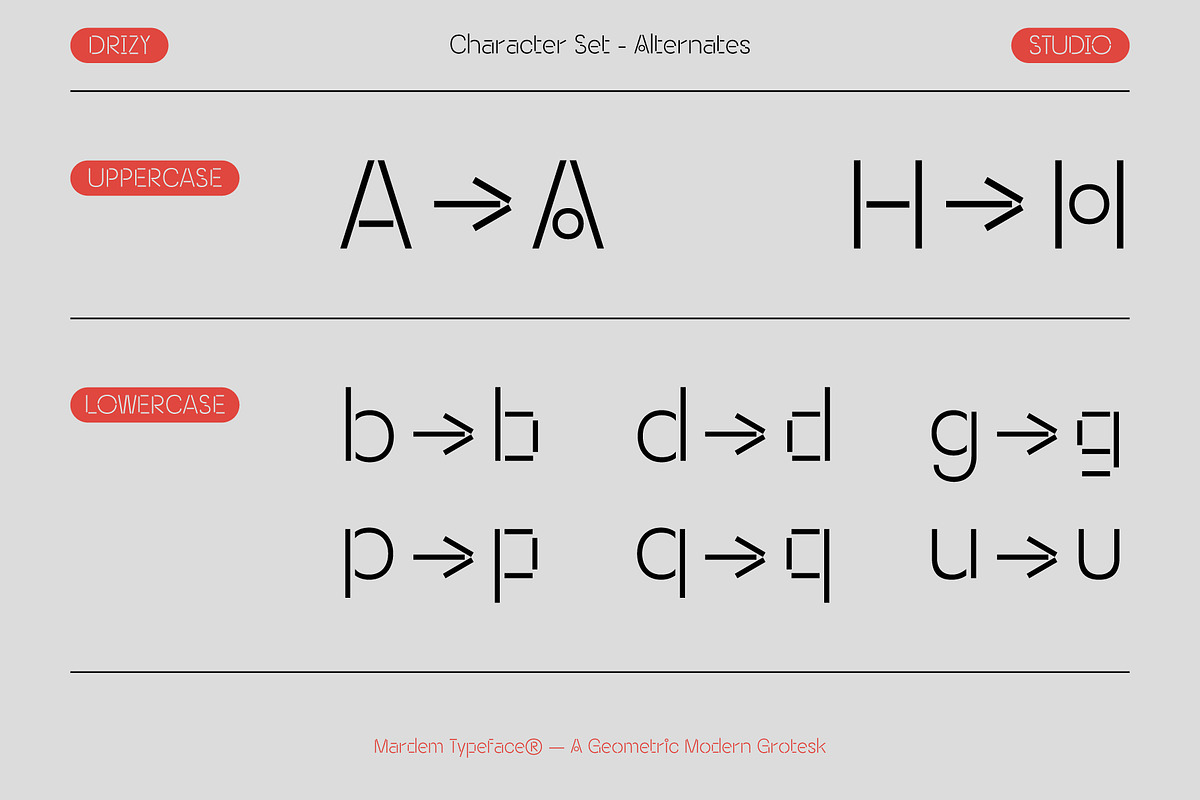 Mardem – Geometric Modern Grotesk, a Sans Serif Font by Drizy (Photo 5 of 10)